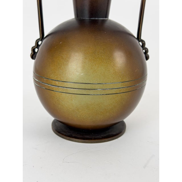 Brass Vase by Gunnar Ander for Ystad Metall, Sweden, 1939 For Sale - Image 6 of 7