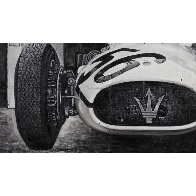 Contemporary Maserati 56 I Collective Bap Vietnam Art Black White Vintage Racing Composition For Sale - Image 3 of 13