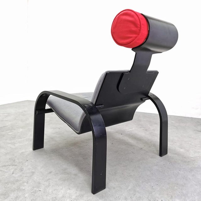 Black Walkman Armchair by Carlo Berruti for Banber, 1980 For Sale - Image 8 of 16