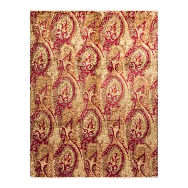 Suzani Collection Hand-Knotted Area Rug - 8' 1" X 10' 4" For Sale - Image 10 of 10