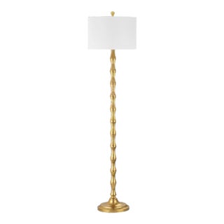 Aurelia Bamboo Floor Lamp - Gold For Sale
