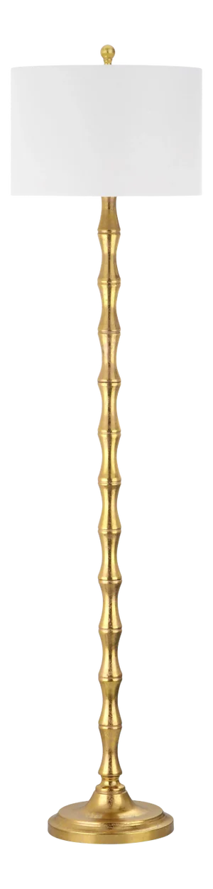 Aurelia Bamboo Floor Lamp - Gold