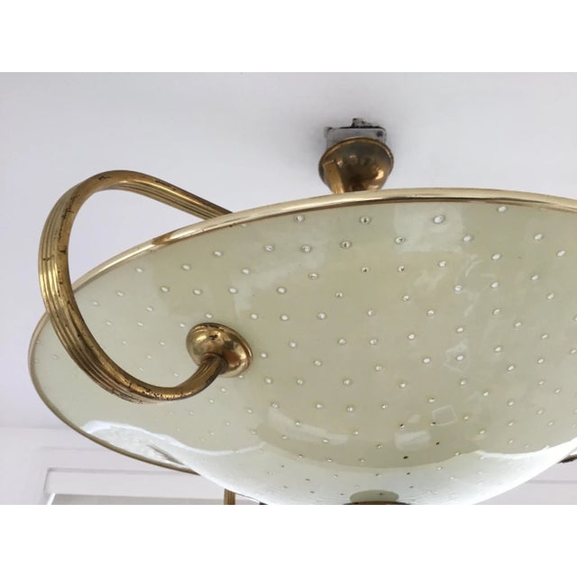 Gold Mid-Century Italian Style Ceiling Lamp in the Style of Stilnovo, 1950s For Sale - Image 8 of 9