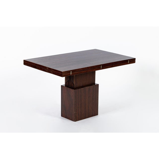 Antique French Art Deco Folding Wood Coffee Table by Francisque Chaleyssin (Attr) 1930s For Sale - Image 11 of 16