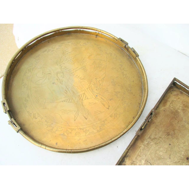 Early 20th Century Group of Three Chinese Serving Trays Early 20th -Group of 3 For Sale - Image 5 of 9