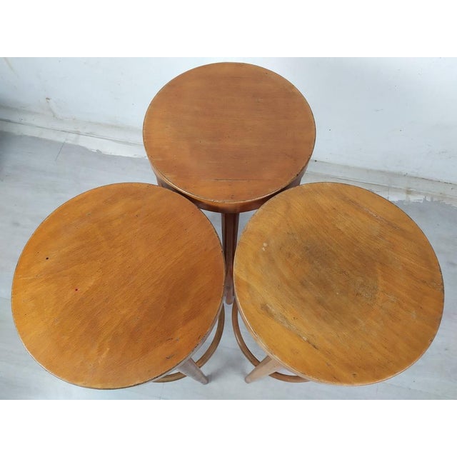 Set of 2 Vintage Bar Stools from Baumann, 1950s For Sale - Image 4 of 11