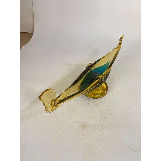 Glass Art Glass Ashtray in Venice Gondola Shaped Italy, 1970 For Sale - Image 7 of 14