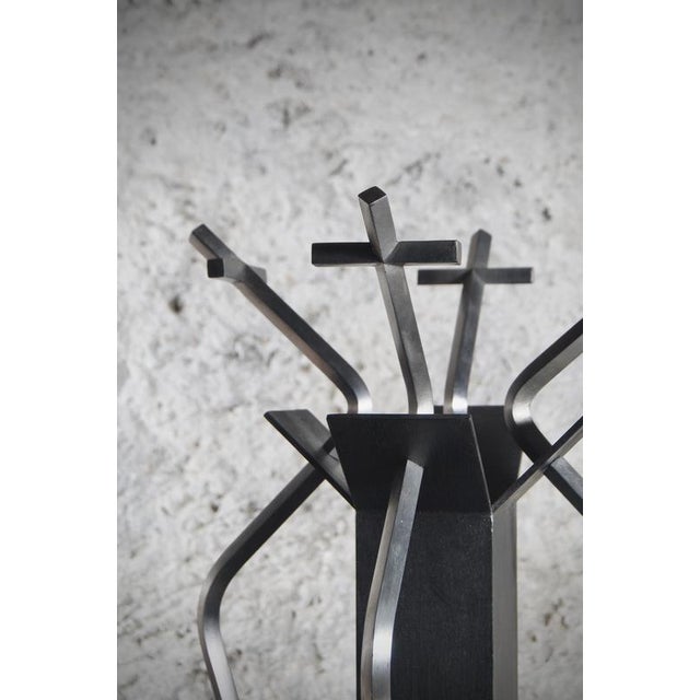 Contemporary Sacred Vase in Steel by Frederic Gaillard For Sale - Image 3 of 8