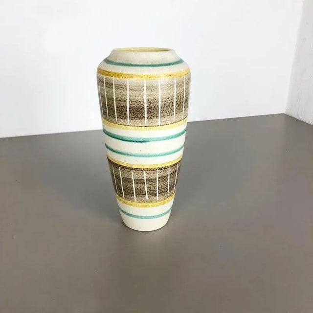 Article: pottery ceramic vase producer: bay ceramic, germany decade: 1960s original vintage 1960s pottery ceramic vase...