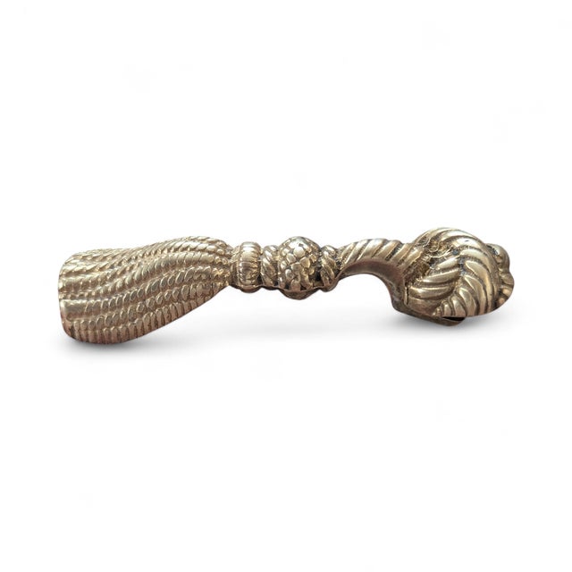 Art Deco Vintage Brass Rope and Tassel Bottle Opener For Sale - Image 3 of 9