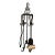 Vintage French Gothic Wrought Iron Five-Piece Fireplace Tool Set on Stand For Sale