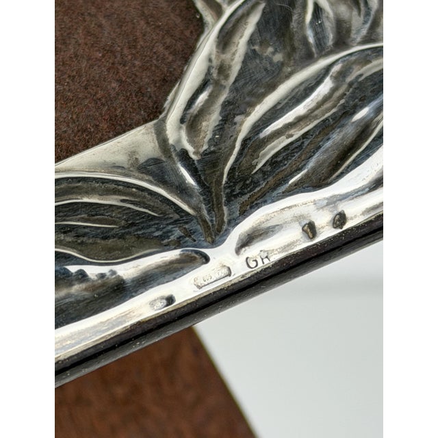 Metal Mid-Century Italian Sterling Silver Photo Frame with Lily of the Valley Motif, 1950s For Sale - Image 7 of 12