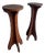 Arts & Crafts Wooden Pedestal Stands, France, 1920, Set of 2 For Sale