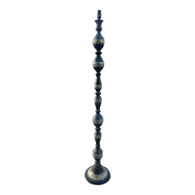 Japanese Floor Lamp in Verdigris Bronze For Sale