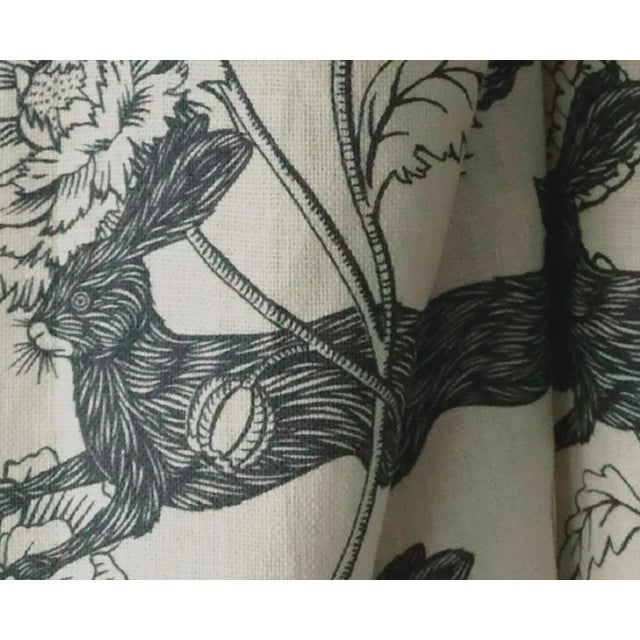 Pair of Crepuscule Linen Cushions by Antoinette Poisson, Paris For Sale - Image 4 of 5