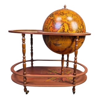 Vintage Globe Bar on Wheels, 1970s For Sale