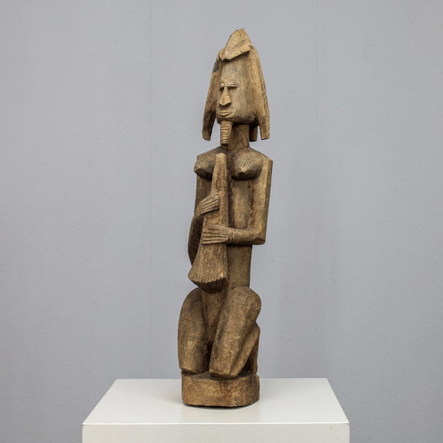 African Artist, Dogon Female Sculpture, 1970s, Wood For Sale - Image 10 of 10