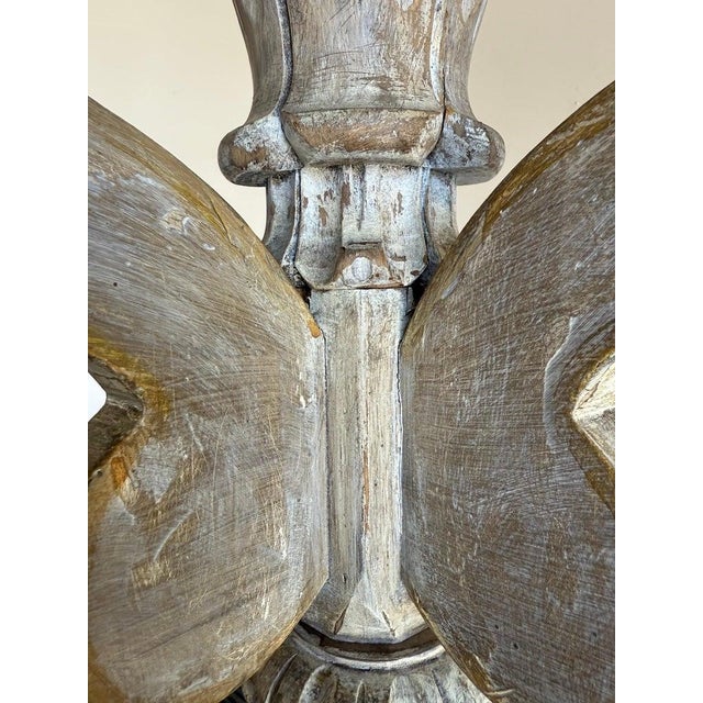 Italian Six-Light Painted and Giltwood Chandelier For Sale - Image 4 of 10