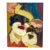 1970s Contemporary Abstract Face Mask Oil Painting by Molly Schiff For Sale