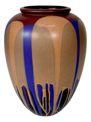 Large Ceramic Art Floor Vase from Steuler Keramik, West Germany, 1980s