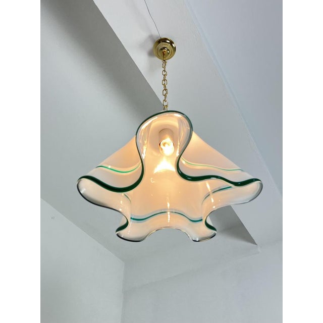 Venini Murano Glass Pendant in the style of Venini, 1960s For Sale - Image 4 of 13