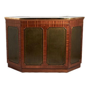 Antique English Leather Top Bar