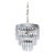 Vintage Silver Crystal Basket Chandelier With a-Chain and Crystal Ball Drop For Sale