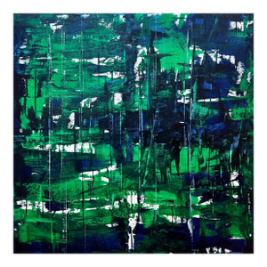 Matrix 2 Abstract Expressionism Acrylic Painting by Shabs Beigh