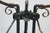 Late 19th Century Antique Victorian Art Nouveau Scrolled Wrought Iron Tripod Garden Plant Stand For Sale - Image 5 of 16