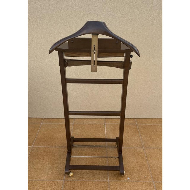 Mid-Century Wooden Valet Stand with Hanger and Storage Trays, 1960 For Sale - Image 11 of 12