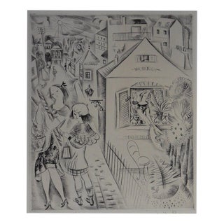 Mily Possoz, Young Girls on a Stroll, Engraving For Sale