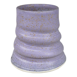 Mid-Century Abstract Spiraled Purple Studio Art Pottery Vase