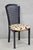 Hollywood Regency Vintage Italian Hollywood Regency Navy Blue Lacquer Cane Dining Chair - Set of 4 For Sale - Image 3 of 16