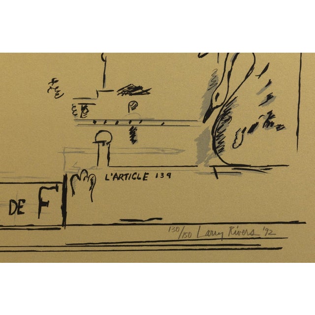 Larry Rivers Signed 1992 Exhibition Poster Figurative Expressionism 130/150 For Sale In Detroit - Image 6 of 7