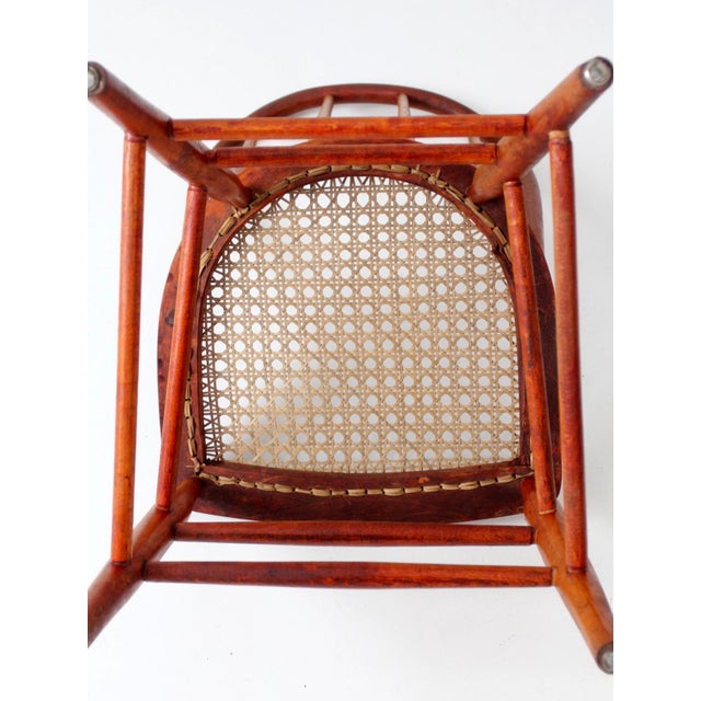 Antique Windsor Style Cane Seat Chair For Sale - Image 14 of 14