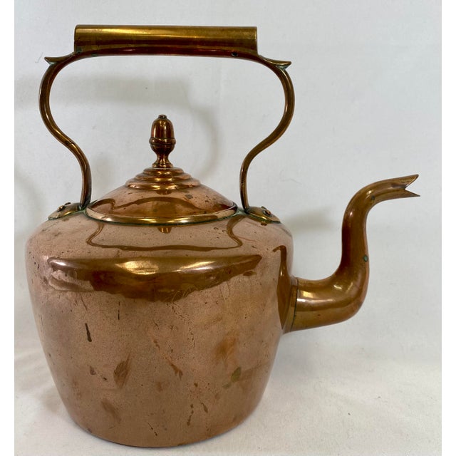 Large Antique Victorian Copper Tea Kettle Made in England Circa 19th Century Chairish