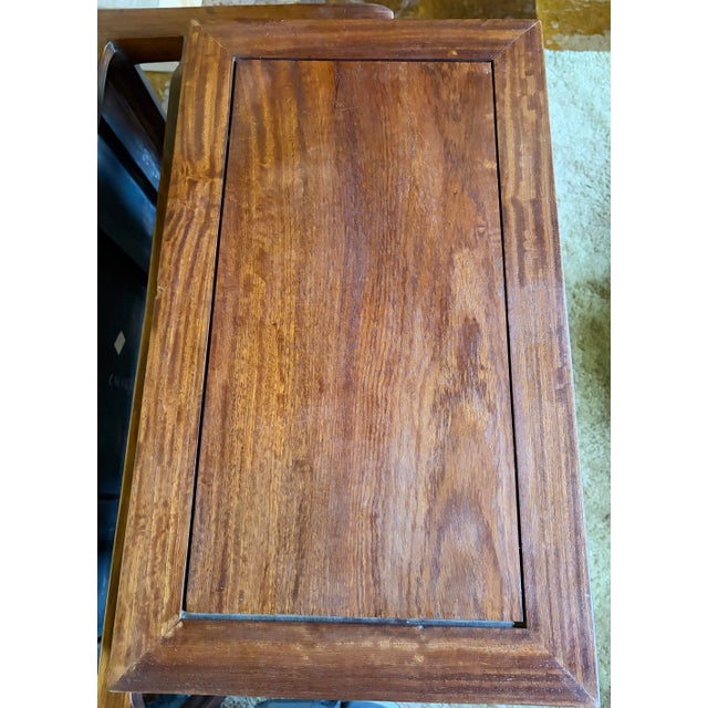 Antique Chinese 1940’s Natural Rosewood Qing Dynasty Style Alter Table / Console For Sale - Image 9 of 11