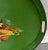 Metal Antique 19th Century French Tole Serving Tray With Mid-Century Decal For Sale - Image 7 of 12