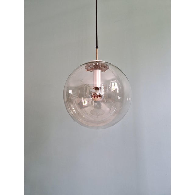 Space Age Pendant Light in Smoked Glass by Glashütte Limburg, 1970 For Sale - Image 11 of 16