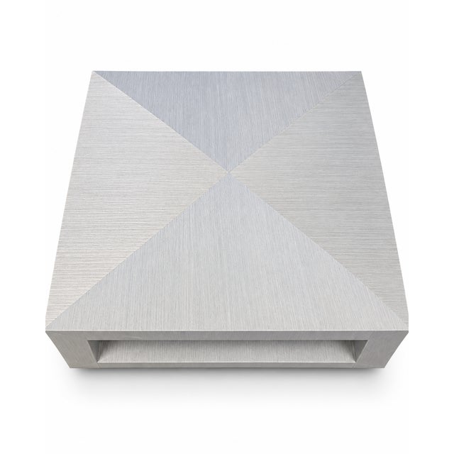 Wood Grasscloth Wrapped Cocktail Table For Sale - Image 7 of 8