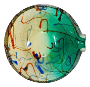 Vintage Italian Murano Art Glass Bowl by Alfredo Barbini, 1970s