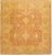 Textile Modern Turkish Oushak Handmade Square Wool Rug With Orange-Rust Field For Sale - Image 7 of 7