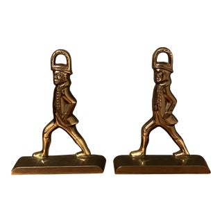 Pair of 1960s Baldwin Brass Hessian Soldier Bookends For Sale