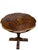 English Antique Burl Walnut Wood Scalloped Edge Pedestal Table For Sale - Image 3 of 12