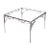 Faux Bamboo Aluminum & Glass Side Table, 1950s For Sale