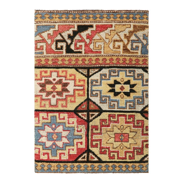 Rug & Kilim’s Caucasian Shirvan Style Rug With Polychromatic Geometric Patterns For Sale