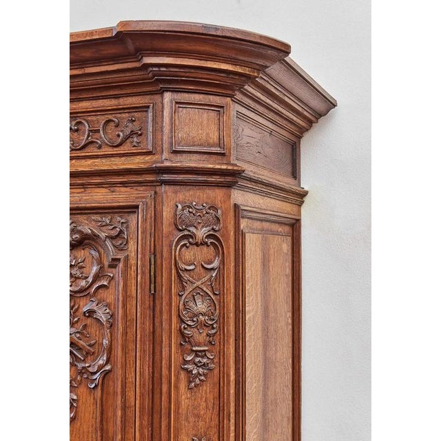 Wood Liège Carved Oak Cabinet For Sale - Image 7 of 14