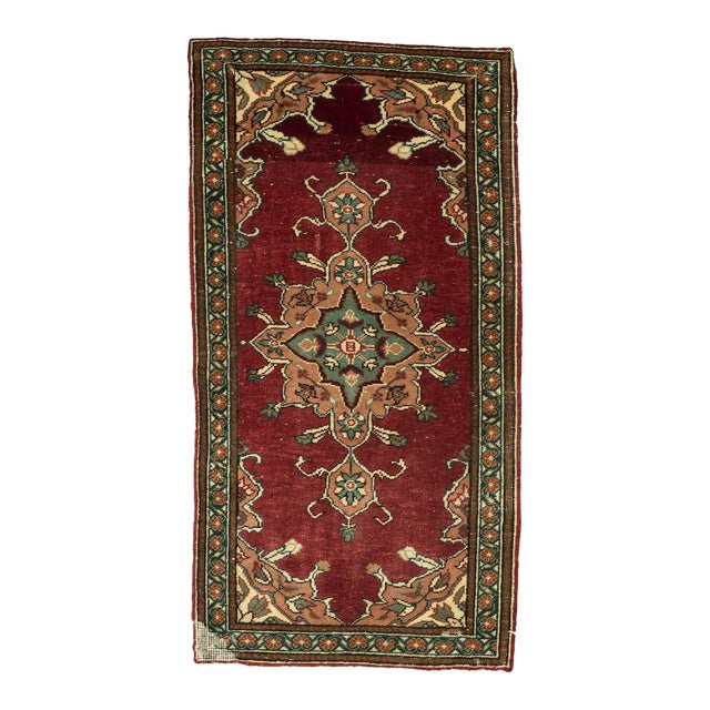 Vintage Mini Turkish Rug For Sale
