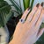Modern 2Ct Gia Certified Ceylon Sapphire Estate Ring With Natural Diamonds in Platinum, Size 4.75 For Sale - Image 3 of 10