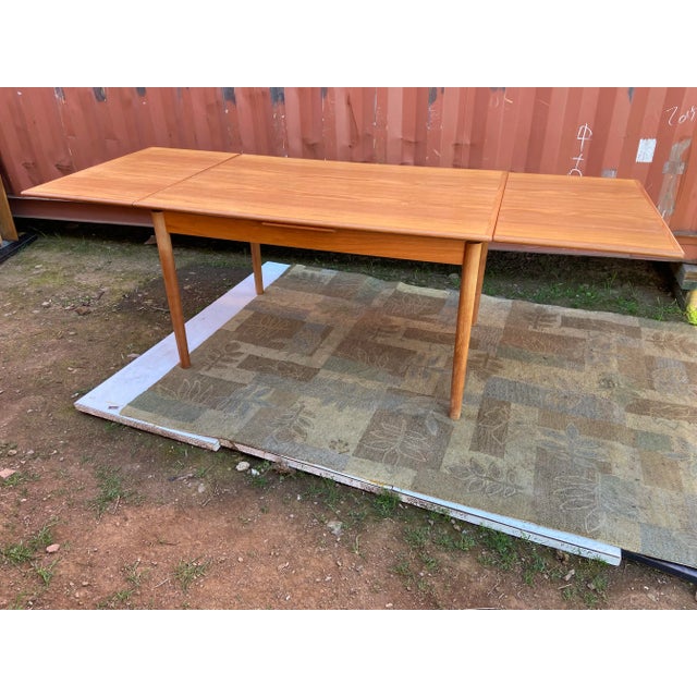 2000 - 2009 Vintage Modern Ansager Mobler Teak Danish Extendable Table For Sale - Image 5 of 12